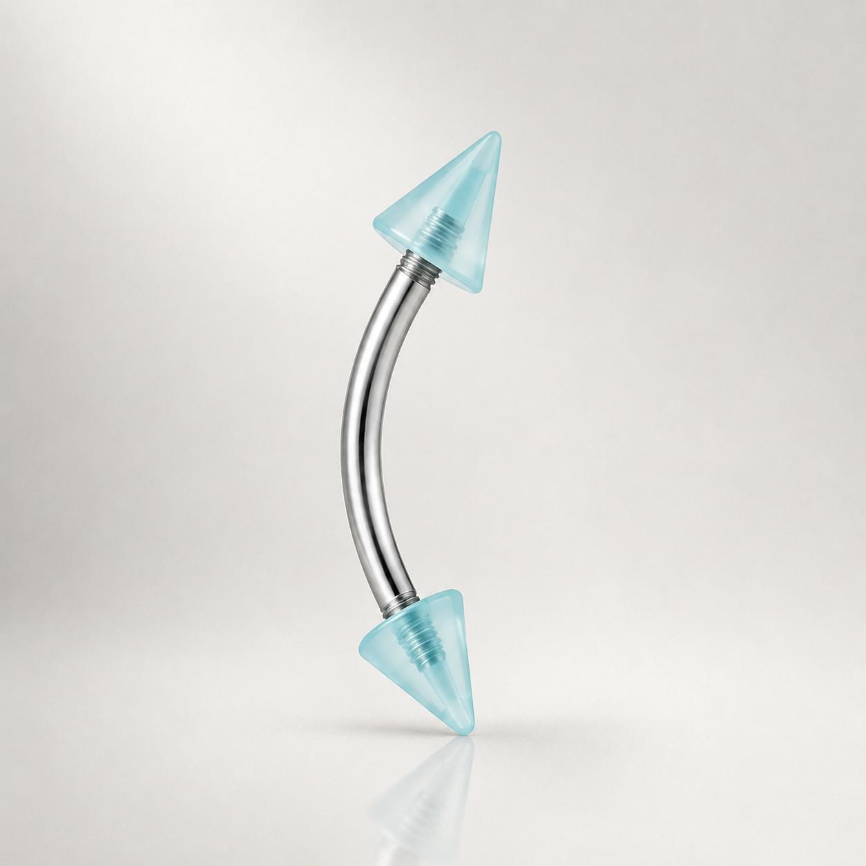 Acrylic Spike Titanium Eyebrow Barbell detail 7