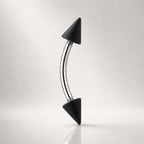 Acrylic Spike Titanium Eyebrow Barbell detail 9