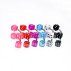 Colorful Dice Titanium Eyebrow Barbell detail 2