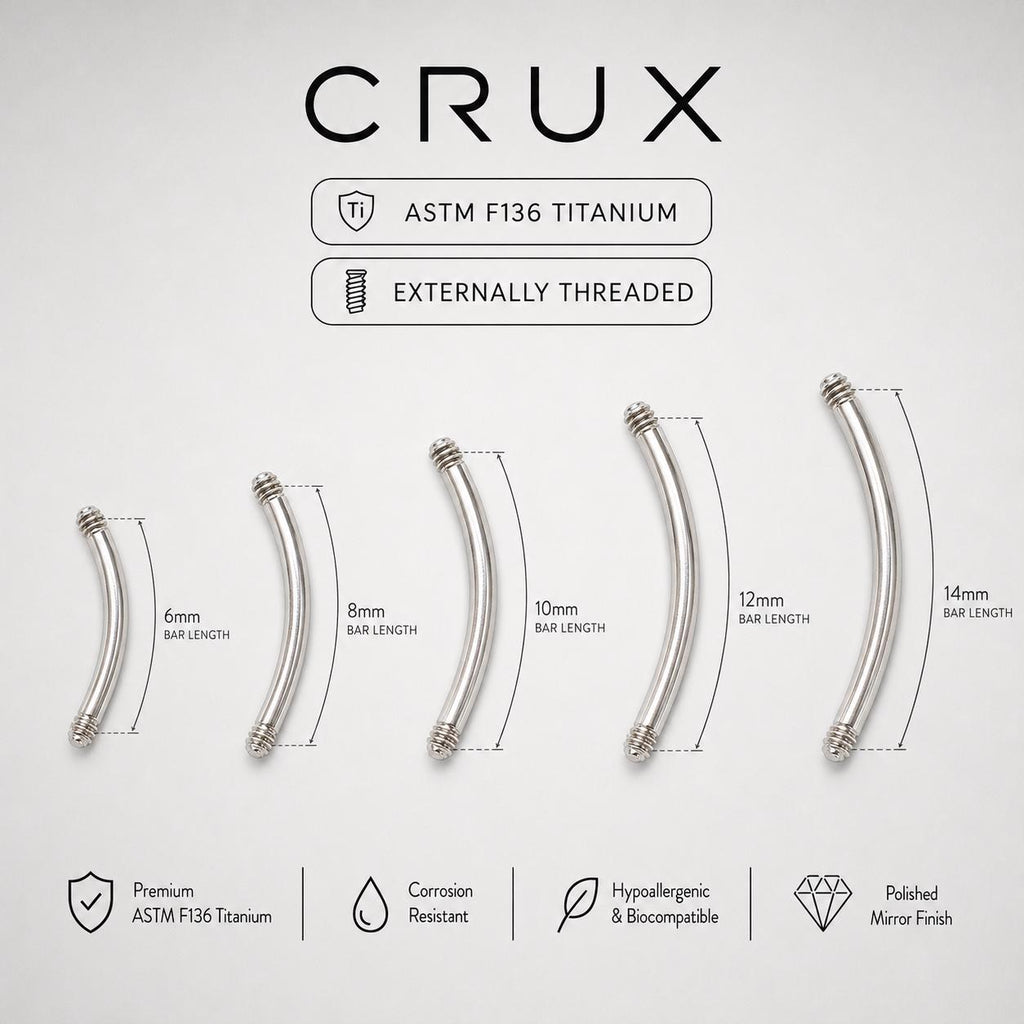 Titanium Curved Barbell Shaft detail 11