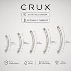Titanium Curved Barbell Shaft detail 11