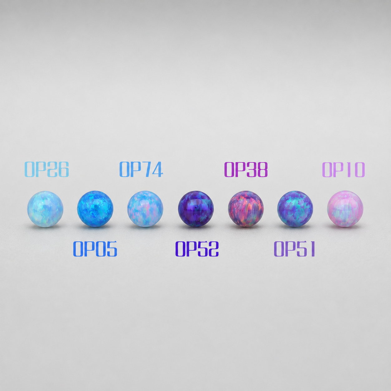 Titanium Fire Opal Ball Piercing Top
