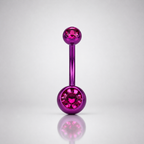 CZ Crystal Titanium Belly Ring