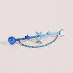 Double Star Chain titanium industrial barbell, detail view 7