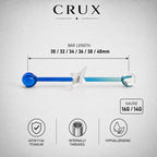 Double Star Chain titanium industrial barbell, detail view 8