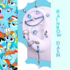 MLP Rainbow Dash Series Ear Accessories - MLP Rainbow Dash Series Ear Accessories - DEVIL SPIKE / 16G-1.2mm / 6mm by CRUXJEWELRY