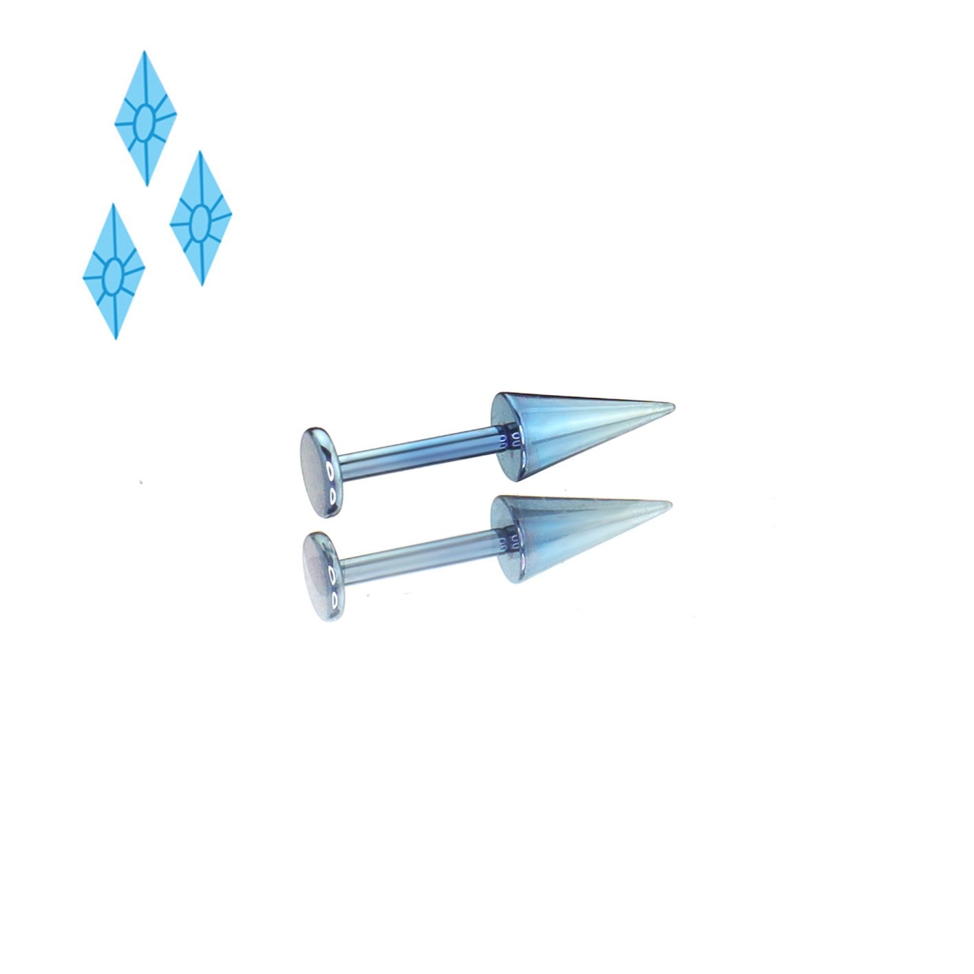 MLP Titanium Zirconia Devil Spike Stud - Ear & Lip - MLP Titanium Zirconia Devil Spike Stud - Ear & Lip - Rarity / 5mm by CRUXJEWELRY