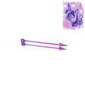 MLP Titanium Zirconia Industrial Barbell - MLP Titanium Zirconia Industrial Barbell - Twilight Sparkle / 34mm by CRUXJEWELRY