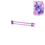 MLP Titanium Zirconia Industrial Barbell - MLP Titanium Zirconia Industrial Barbell - Twilight Sparkle / 34mm by CRUXJEWELRY