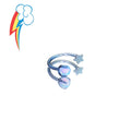 MLP Titanium Internally Threaded Zirconia Ring - Horseshoe, Cartilage, Earring & Labret - MLP Titanium Internally Threaded Zirconia Ring - Horseshoe, Cartilage, Earring & Labret - Rainbow Dash / Star / 8mm by CRUXJEWELRY