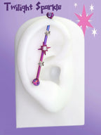 MLP Colorful Titanium Industrial Bar Collections - MLP Colorful Titanium Industrial Bar Collections - Twilight Sparkle / 34mm by CRUXJEWELRY