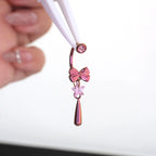 MLP Pinkie Pie Series Ear Accessories Set - MLP Pinkie Pie Series Ear Accessories Set - Star & Bow Earrings / 10mm / 16G-1.2mm by CRUXJEWELRY