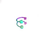 MLP Titanium Internally Threaded Zirconia Ring - Horseshoe, Cartilage, Earring & Labret - MLP Titanium Internally Threaded Zirconia Ring - Horseshoe, Cartilage, Earring & Labret - Spike / Star / 8mm by CRUXJEWELRY