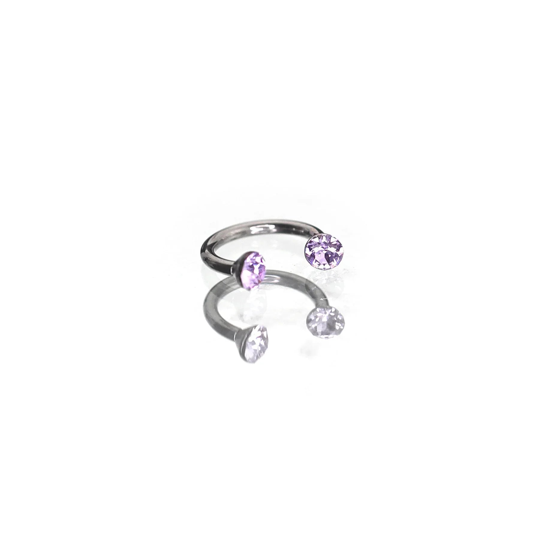 MLP Twilight Sparkle Series Ear Accessories Set - MLP Twilight Sparkle Series Ear Accessories Set - Swarovski Horseshoe Lip Ring / 7mm / 16G-1.2mm by CRUXJEWELRY