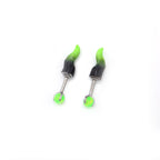 CRUX - PAIR OF Satan Demon Horn Titanium Cartilage Studs - CRUX - PAIR OF Satan Demon Horn Titanium Cartilage Studs - 6mm by CRUXJEWELRY