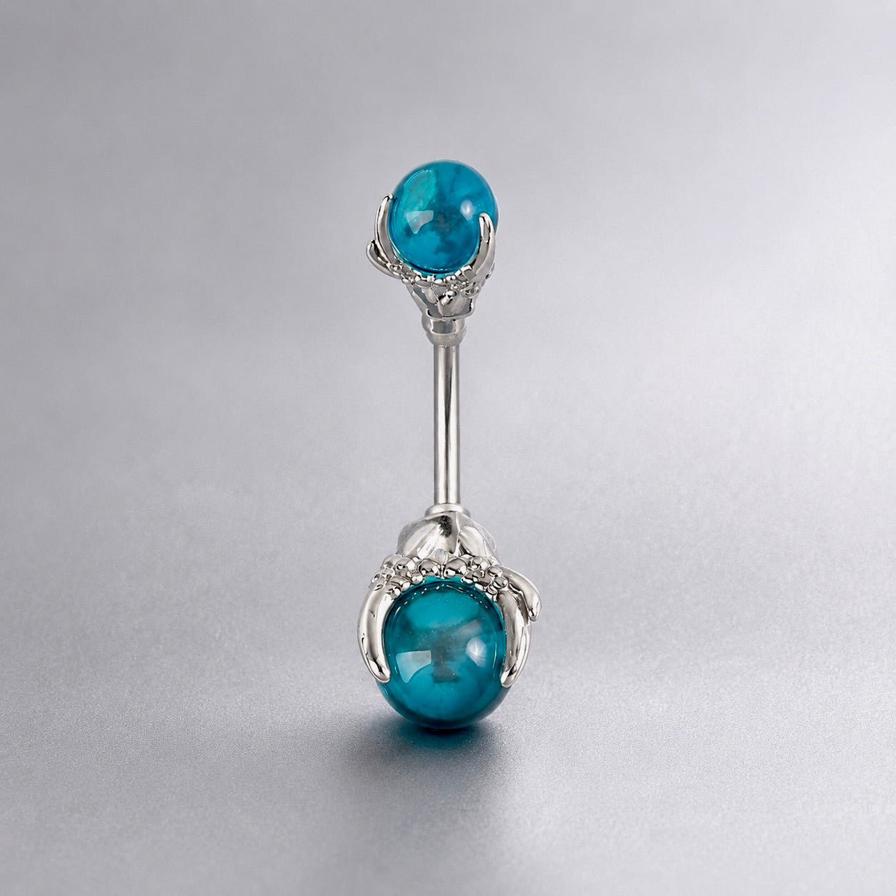 Crystal Orb Titanium Belly Ring