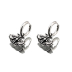 Gothic Moth Insect Pendant Stainless Steel Earrings - Gothic Moth Insect Pendant Stainless Steel Earrings - Single by CRUXJEWELRY