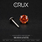 ETSY 4574962366 | IMAGE 1 | Ember Moissanite Flat Back Stud