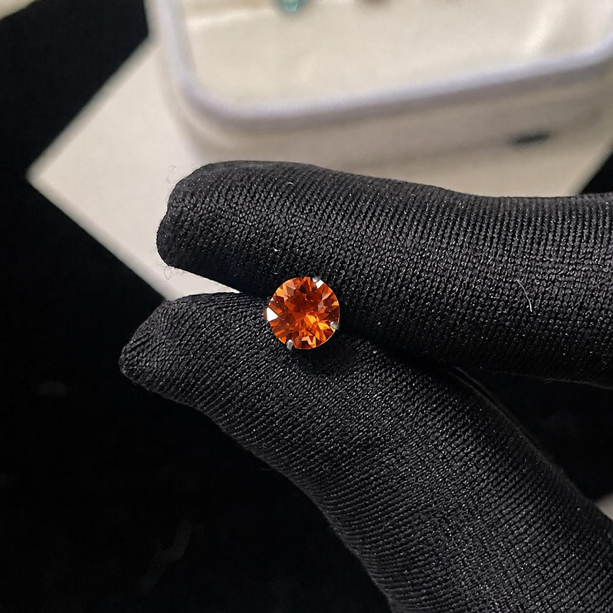 ETSY 4574962366 | IMAGE 4 | Ember Moissanite Flat Back Stud