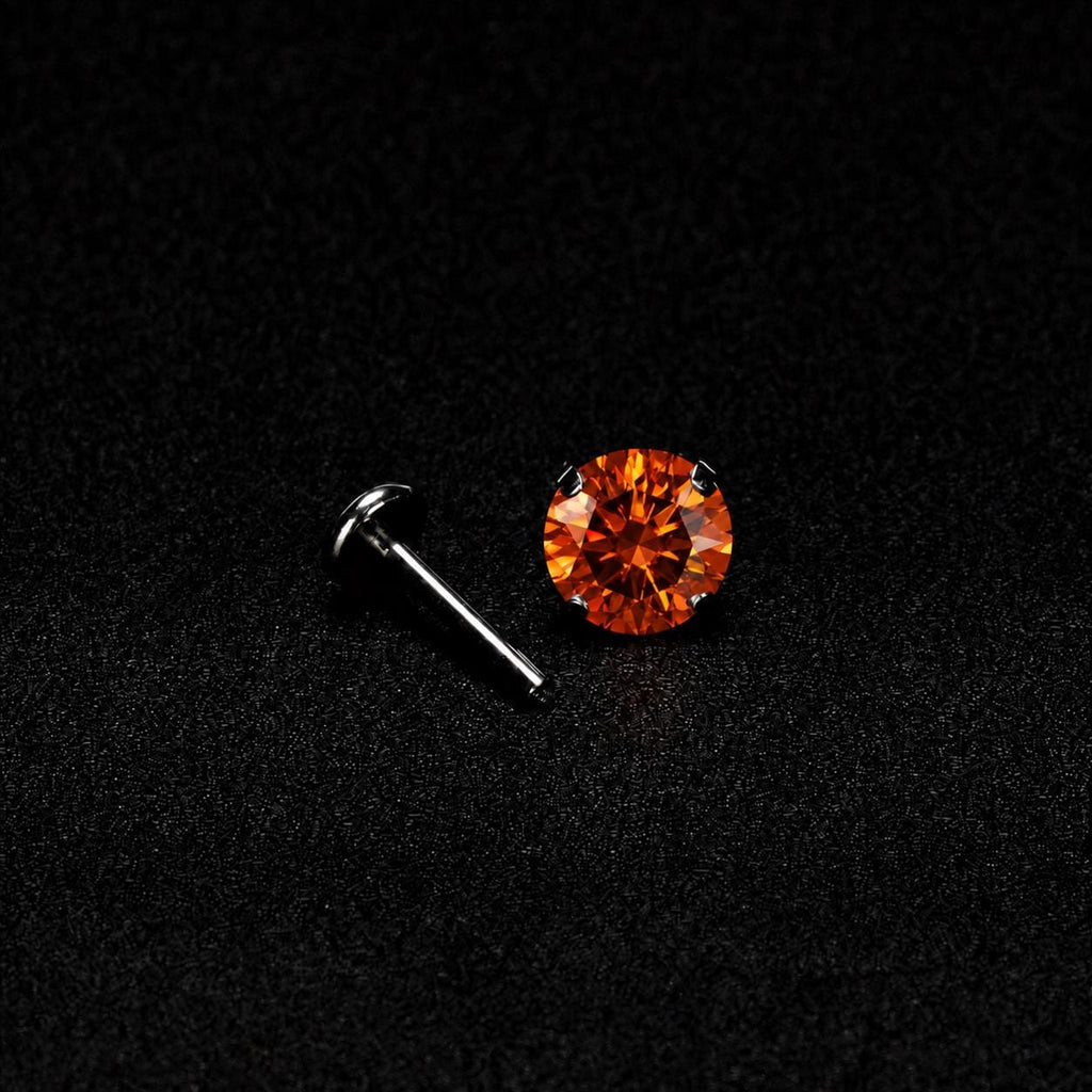 ETSY 4574962366 | IMAGE 5 | Ember Moissanite Flat Back Stud