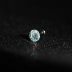 Emerald Green Moissanite Flat Back Stud - product image 4
