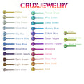 CRUX titanium jewelry solid color anodizing chart