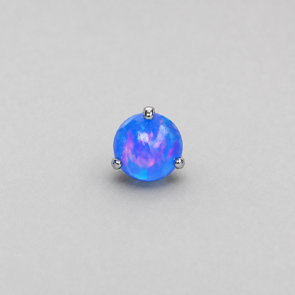 Titanium Aurora Orb Opal Piercing Top