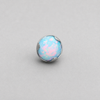 Titanium Fire Opal Wave-Edge Piercing Top