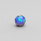Titanium Fire Opal Wave-Edge Piercing Top