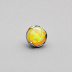 Titanium Fire Opal Wave-Edge Piercing Top