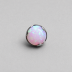 Titanium Fire Opal Wave-Edge Piercing Top