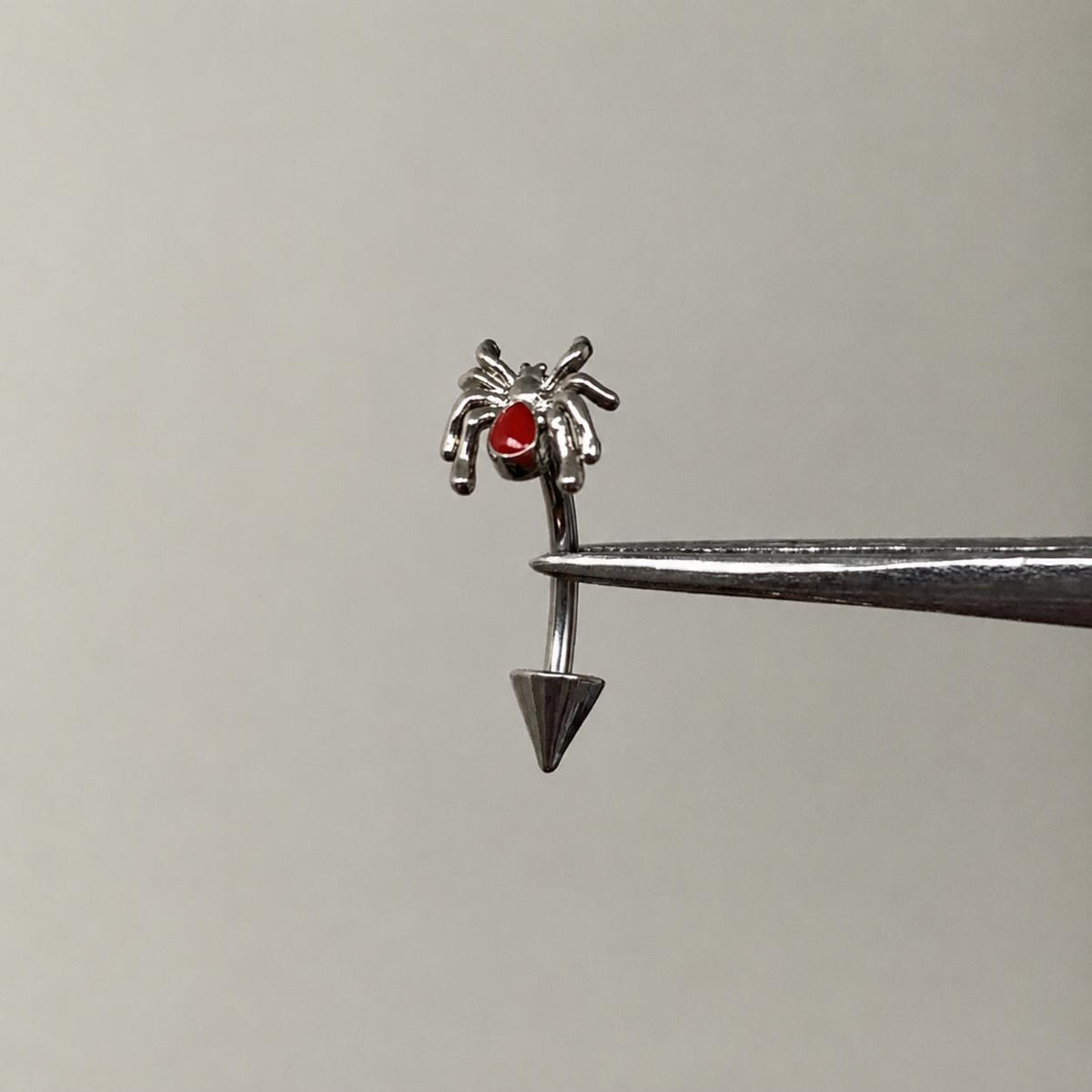 ETSY 4529721904 | IMAGE 2 | Red Gem Spider Titanium Eyebrow Barbell