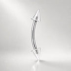 ETSY 4530251314 | IMAGE 4 | Acrylic Spike Titanium Eyebrow Barbell