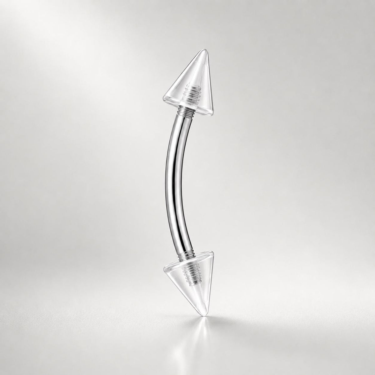 ETSY 4530251314 | IMAGE 4 | Acrylic Spike Titanium Eyebrow Barbell