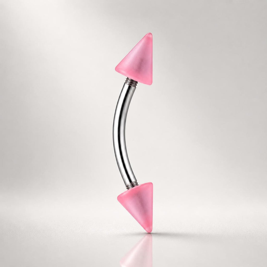 ETSY 4530251314 | IMAGE 7 | Acrylic Spike Titanium Eyebrow Barbell