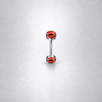 ETSY 4530270929 | IMAGE 5 | Pink Cat Eye Titanium Eyebrow Barbell