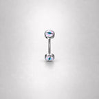 ETSY 4530270929 | IMAGE 6 | Pink Cat Eye Titanium Eyebrow Barbell