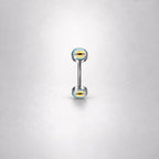 ETSY 4530270929 | IMAGE 8 | Pink Cat Eye Titanium Eyebrow Barbell