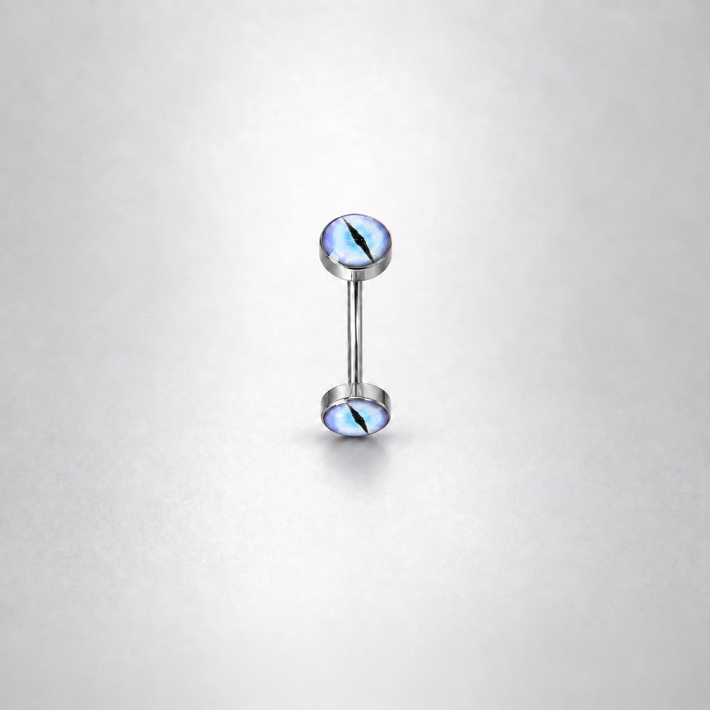 ETSY 4530270929 | IMAGE 9 | Pink Cat Eye Titanium Eyebrow Barbell