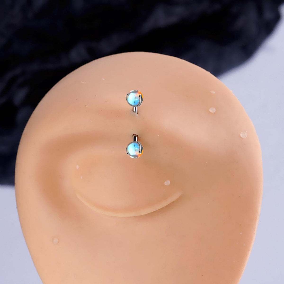 ETSY 4530832192 | IMAGE 3 | Moonstone Opal Titanium Eyebrow Barbell