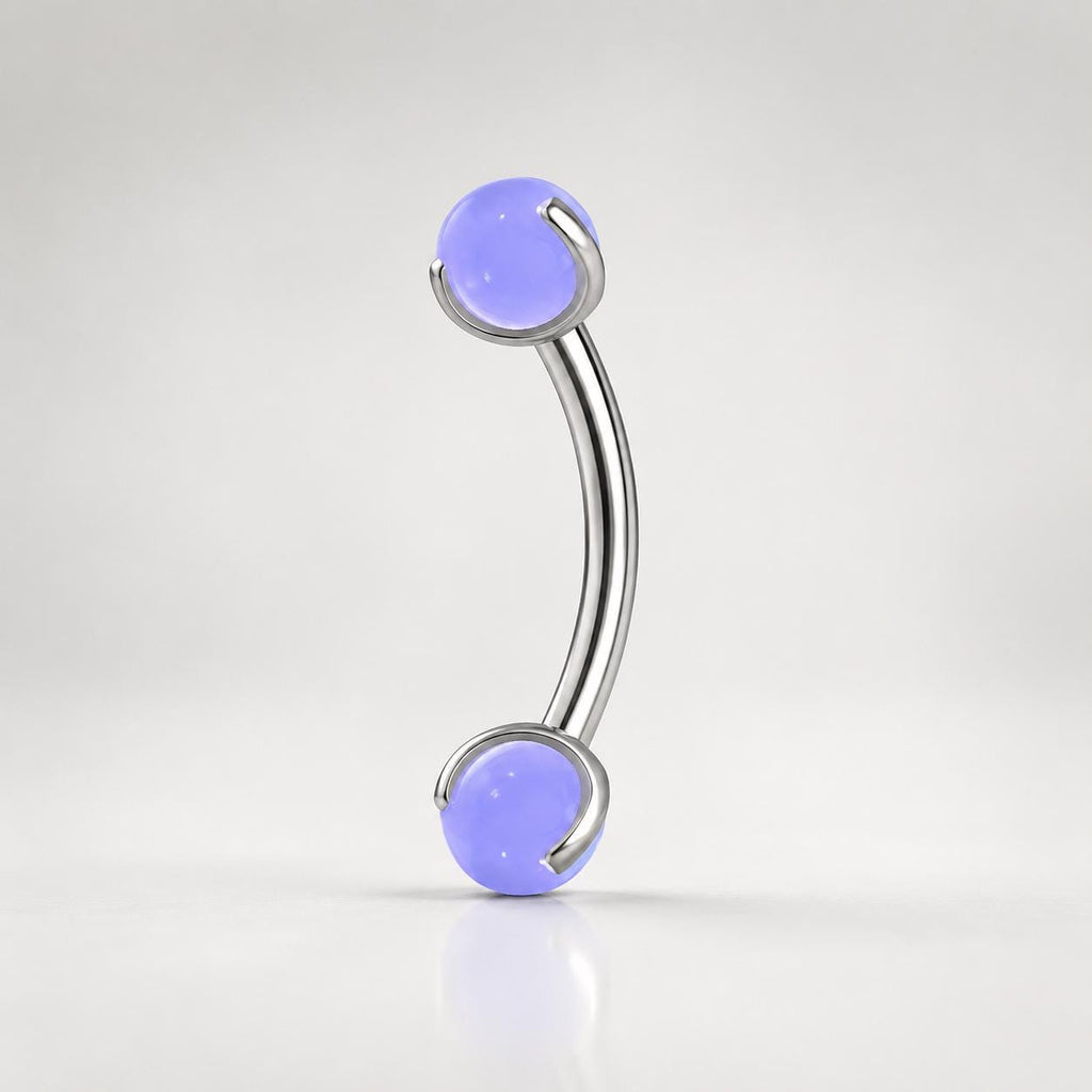 ETSY 4530832192 | IMAGE 6 | Moonstone Opal Titanium Eyebrow Barbell
