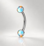 ETSY 4530832192 | IMAGE 7 | Moonstone Opal Titanium Eyebrow Barbell