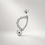 ETSY 4530841218 | IMAGE 4 | Silver Ball Chain Titanium Eyebrow Barbell