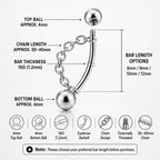 ETSY 4530841218 | IMAGE 6 | Silver Ball Chain Titanium Eyebrow Barbell