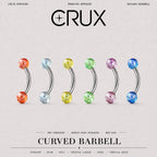 ETSY 4531338574 | IMAGE 1 | Candy Ball Titanium Eyebrow Barbell