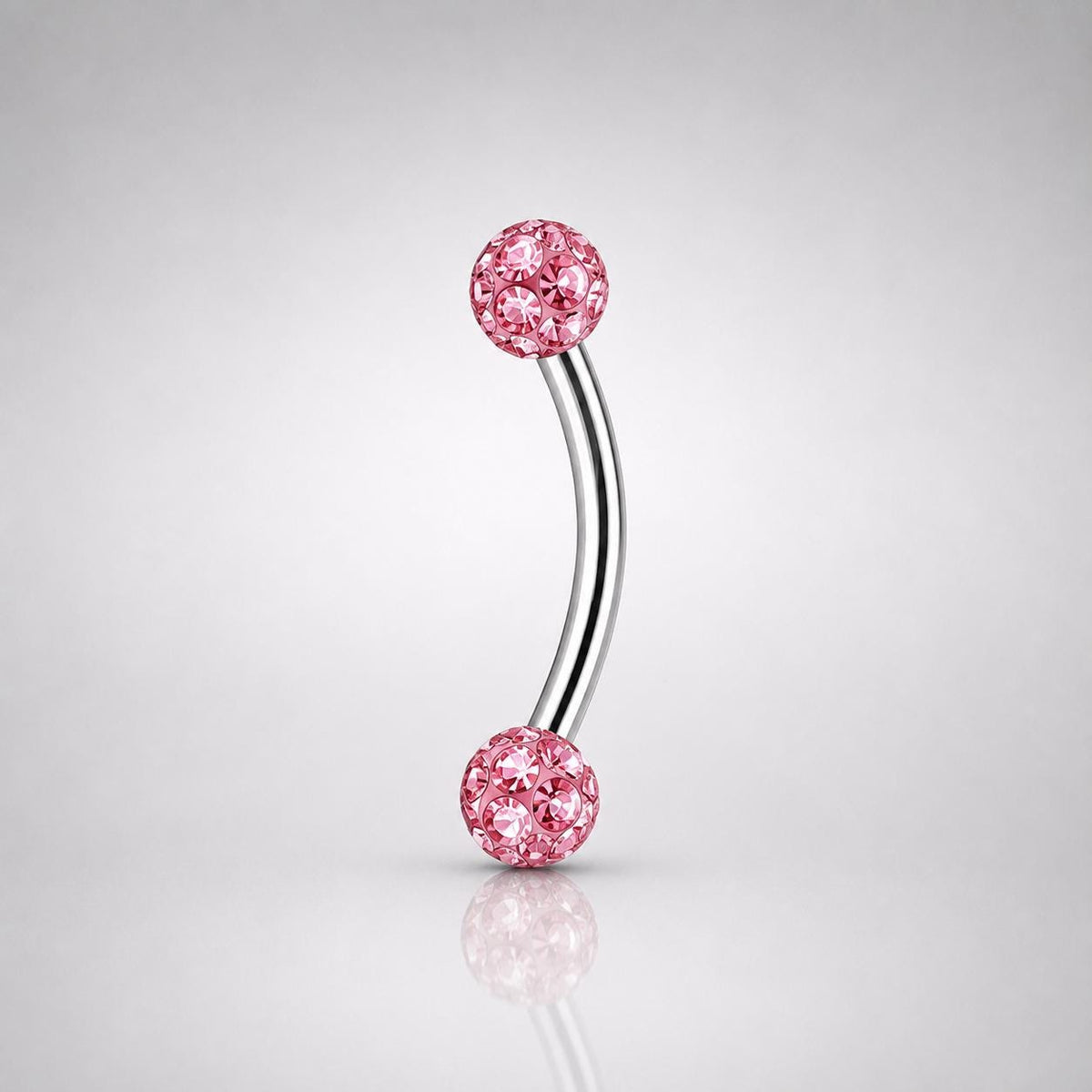 ETSY 4535513584 | IMAGE 5 | Pavé CZ Ball Titanium Eyebrow Barbell