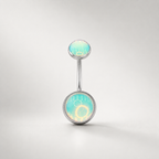 Rainbow Moonstone Navel Ring