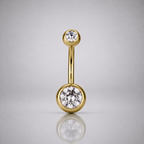 CZ Crystal Titanium Belly Ring