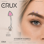 Paws & Purrs - Kawaii Kitty Ear Eyebrow Studs