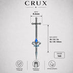 Fleur-de-Lis Sword titanium industrial barbell, detail view 10